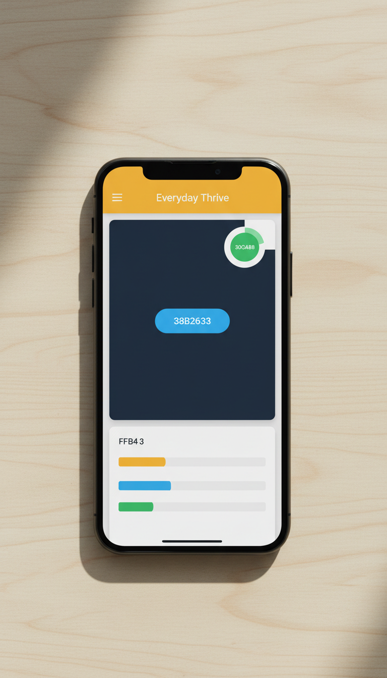App Interface With Daily Wellness Tracker